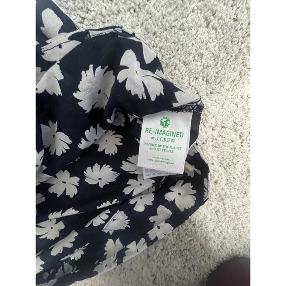 J.‎ Crew Floral Ruffle Blouse Long Sleeve Button Down Top XXS - Picture 7 of 7